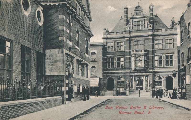 Bow Public Baths and Library, Roman Road, London od English Photographer