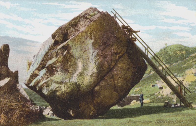 Bowder Stone, Borrowdale, Lake District (barevné fotografie) od English Photographer
