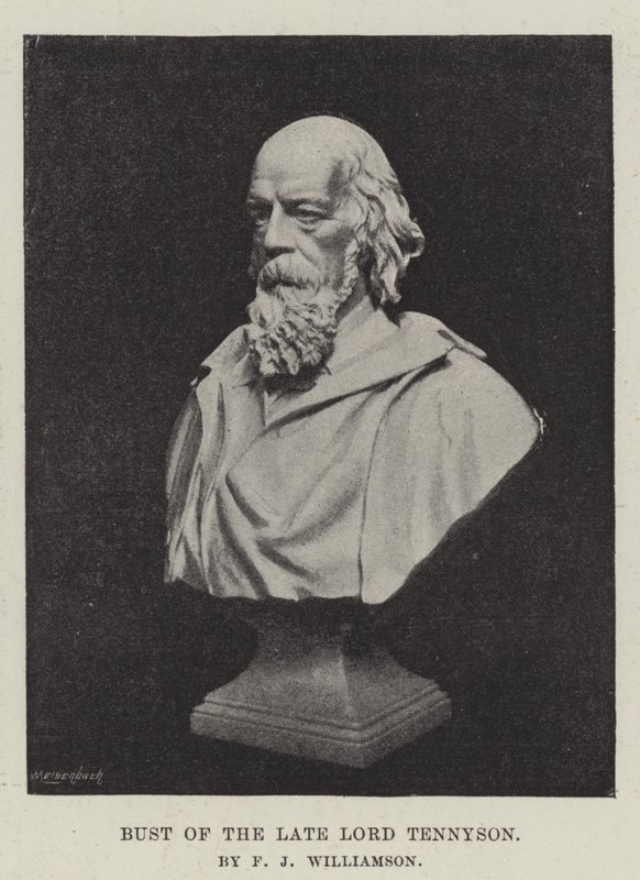 Busta zesnulého lorda Tennysona od F J Williamsona od English Photographer