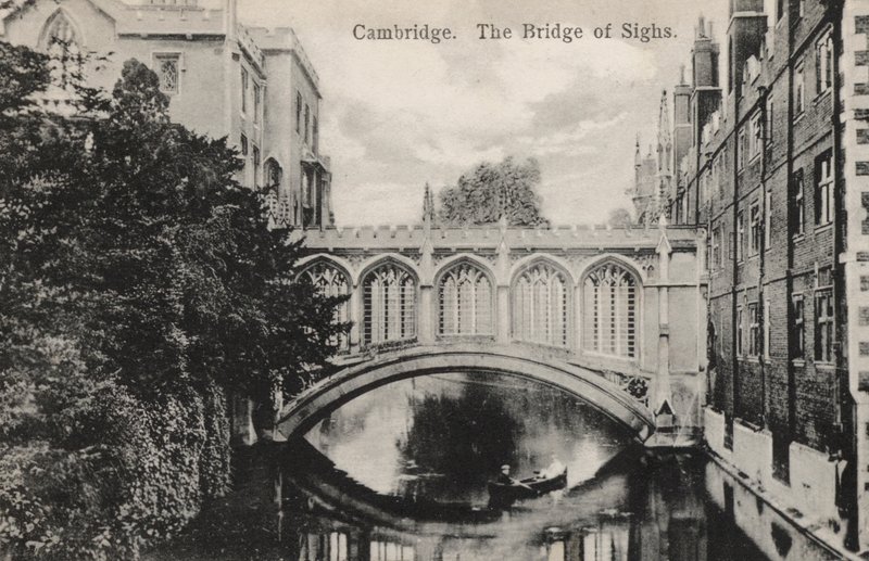 Cambridge, Most vzdechů (černobílá fotografie) od English Photographer