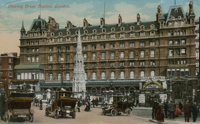 Charing Cross Hotel, Londýn. Pohlednice odeslána 16. prosince 1913. od English Photographer