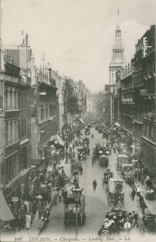 Cheapside při pohledu na východ, Londýn od English Photographer