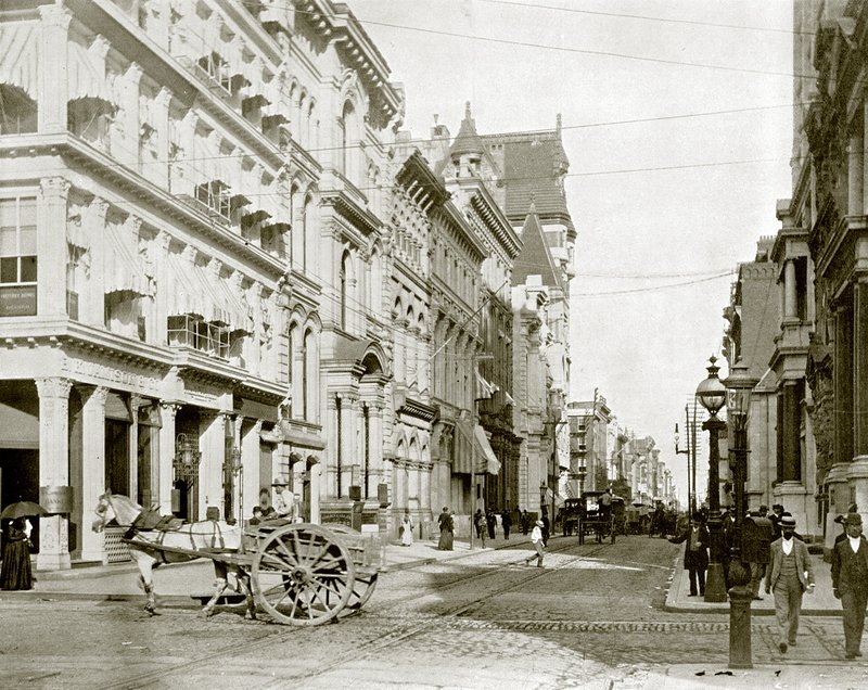 Chestnut Street, Philadelphia (černobílá fotografie) od English Photographer