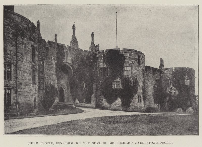 Hrad Chirk, Denbighshire, sídlo pana Richarda Myddletona-Biddulpha od English Photographer