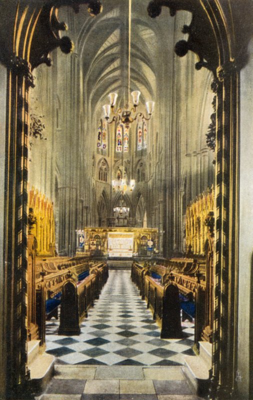 Pěvecký sbor zpod varhanní kruchty, Westminster Abbey, Londýn (foto) od English Photographer