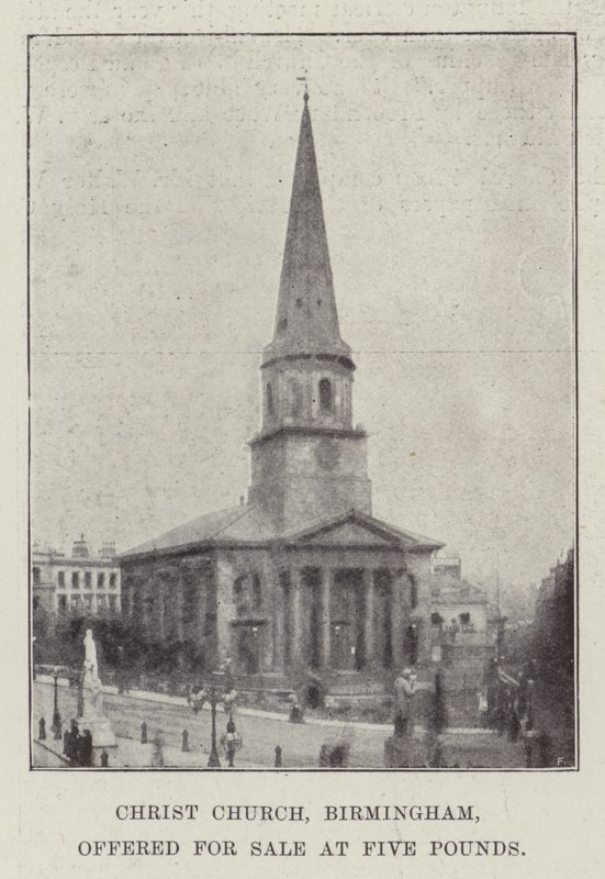 Christ Church, Birmingham, nabízený k prodeji za pět liber od English Photographer