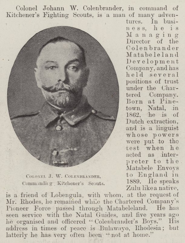 Plukovník JW Colenbrander, velící Kitcheners Scouts od English Photographer