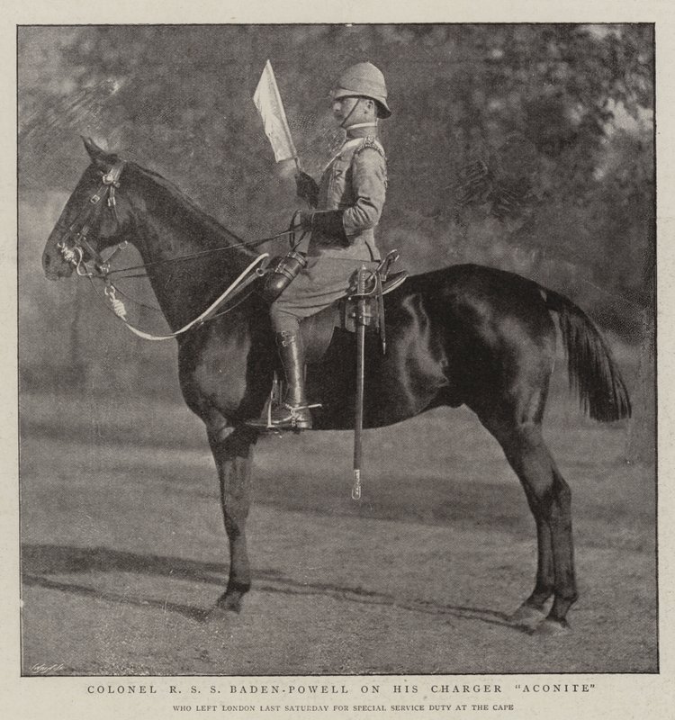 Plukovník RS Baden-Powell na svém Charger Aconite od English Photographer
