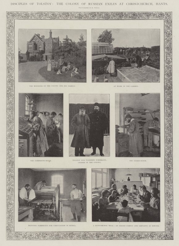 Učedníci Tolstého, kolonie ruských vyhnanců v Christchurch, Hants od English Photographer