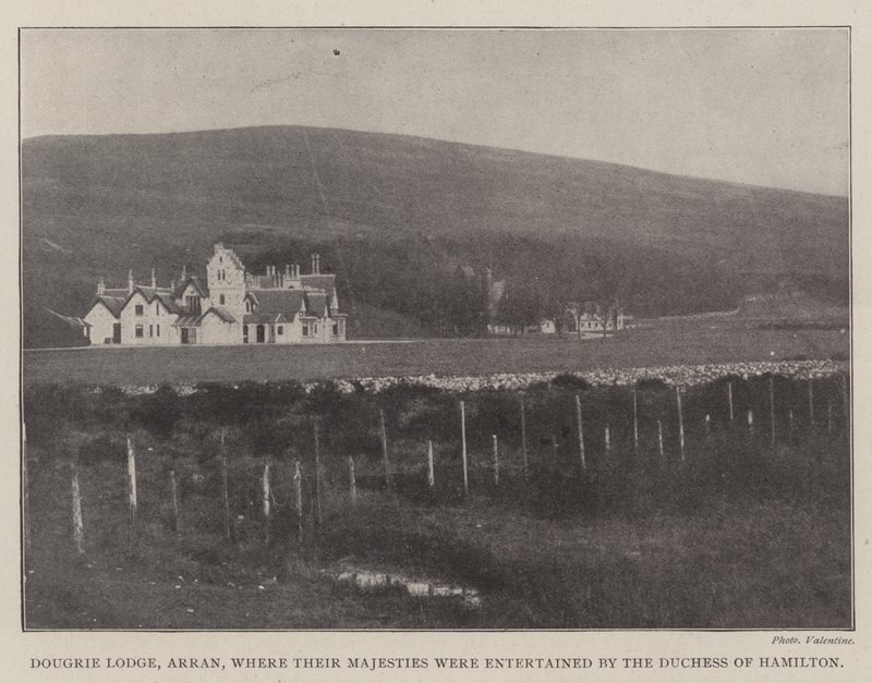 Dougrie Lodge, Arran, kde jejich Veličenstva bavila vévodkyně z Hamiltonu od English Photographer