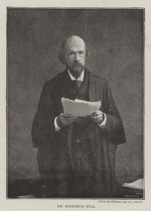 Dr Birkbeck Hill od English Photographer
