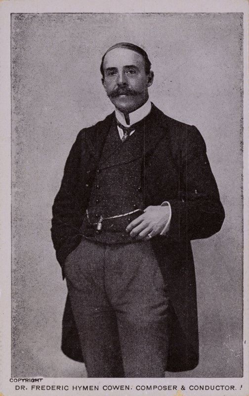 Dr. Frederic Hymen Cowen, skladatel, klavírista a dirigent (1852-1935) od English Photographer