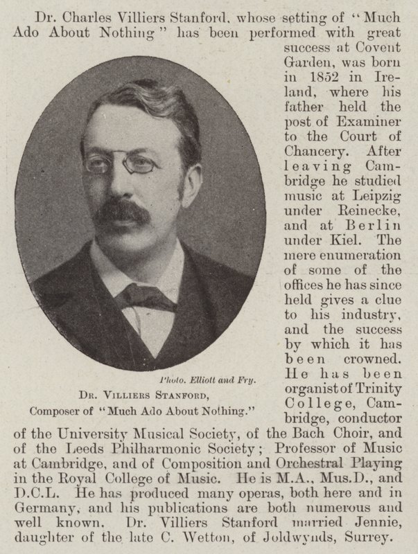 Dr Villiers Stanford, skladatel Mnoho povyku pro nic od English Photographer