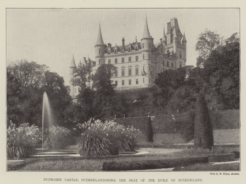 Hrad Dunrobin, Sutherlandshire, sídlo vévody ze Sutherlandu od English Photographer