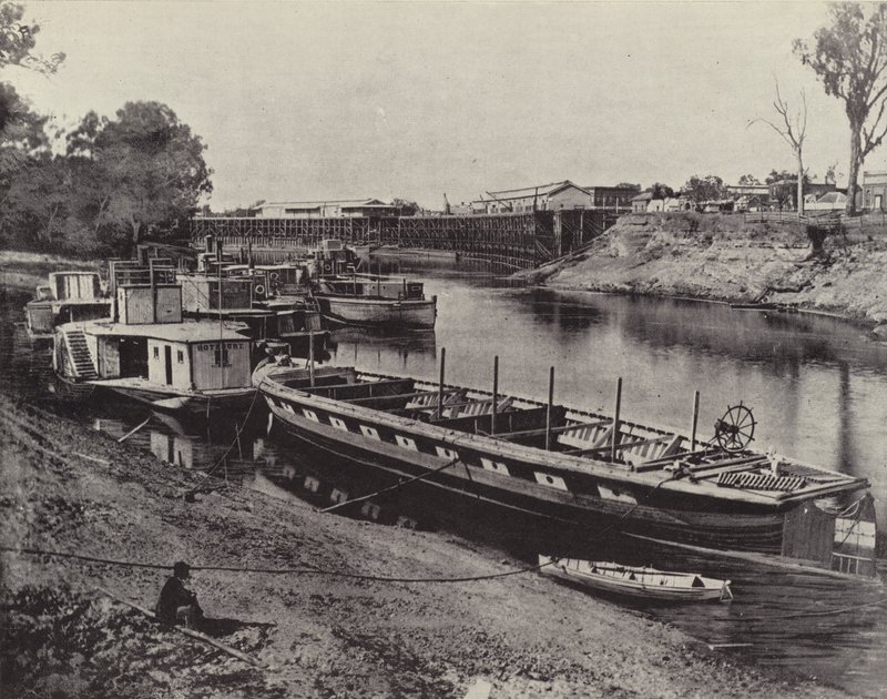 Echuca Wharf, řeka Murray od English Photographer