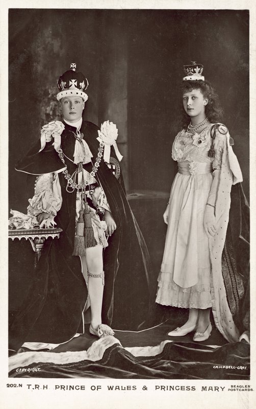 Edward, princ z Walesu a Mary, princezna Royal od English Photographer