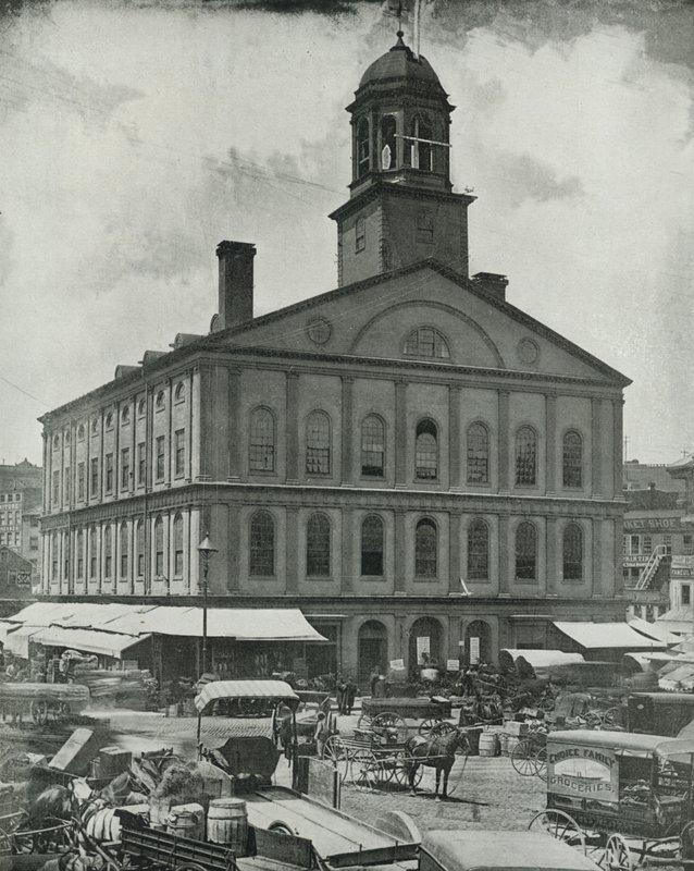 Faneuil Hall, Boston (černobílá fotografie) od English Photographer