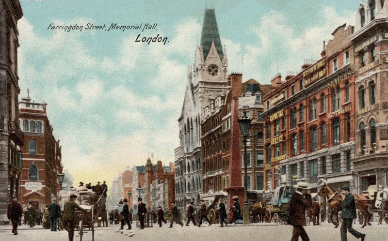 Farringdon Street, Memorial Hall, Londýn (foto) od English Photographer