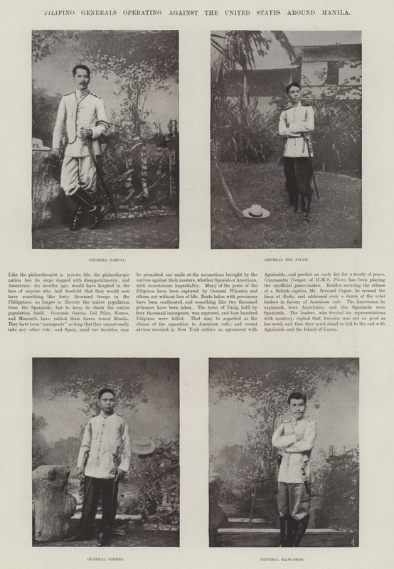Filipínští generálové operující proti Spojeným státům kolem Manily od English Photographer