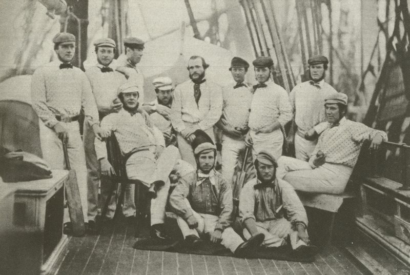 První anglický kriketový tým, který šel do Ameriky, 7. září 1859 (černobílá fotografie) od English Photographer