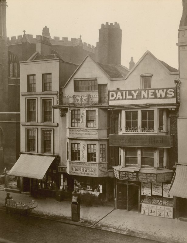 Fleet Street, Londýn; severní strana s 184-186 Fleet Street od English Photographer