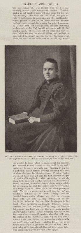 Fraulein Bocker, jediná žena zachráněná před katastrofou v Labi od English Photographer