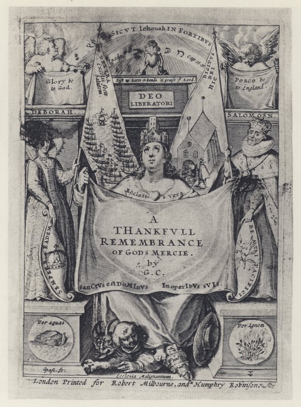 G Carleton, A Thankfull Remembrance, R Mylbourn a H Robinson 1624 (černobílá fotografie) od English Photographer