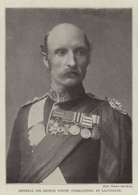 Generál sir George White, velící v Ladysmith od English Photographer
