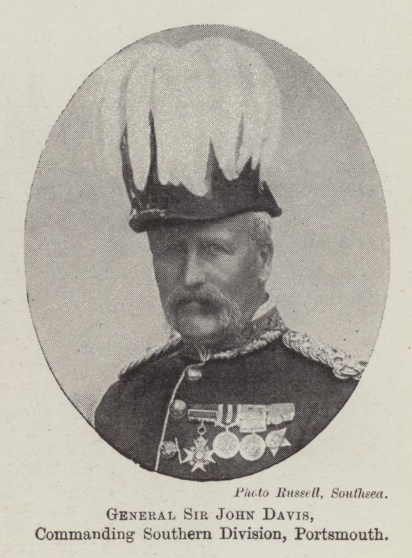 Generál Sir John Davis, velící jižní divizi, Portsmouth od English Photographer