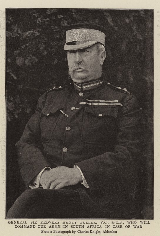 Generál Sir Redvers Henry Buller, VC, GCB, který bude velet naší armádě v Jižní Africe v případě války od English Photographer