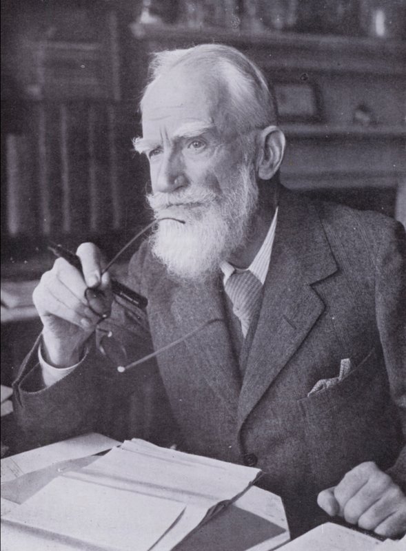 George Bernard Shaw (černobílá fotografie) od English Photographer