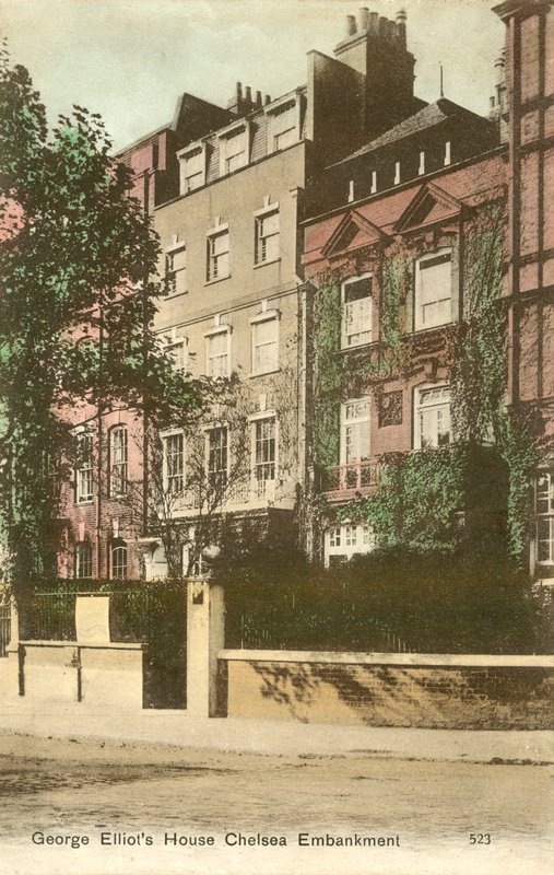 Dům George Elliota, Cheyne Walk, Chelsea Embankment, Londýn (kolorovaná fotografie) od English Photographer