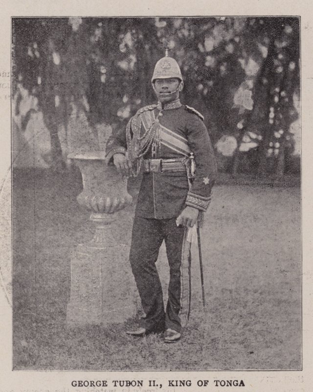 George Tubon II, král Tongy od English Photographer