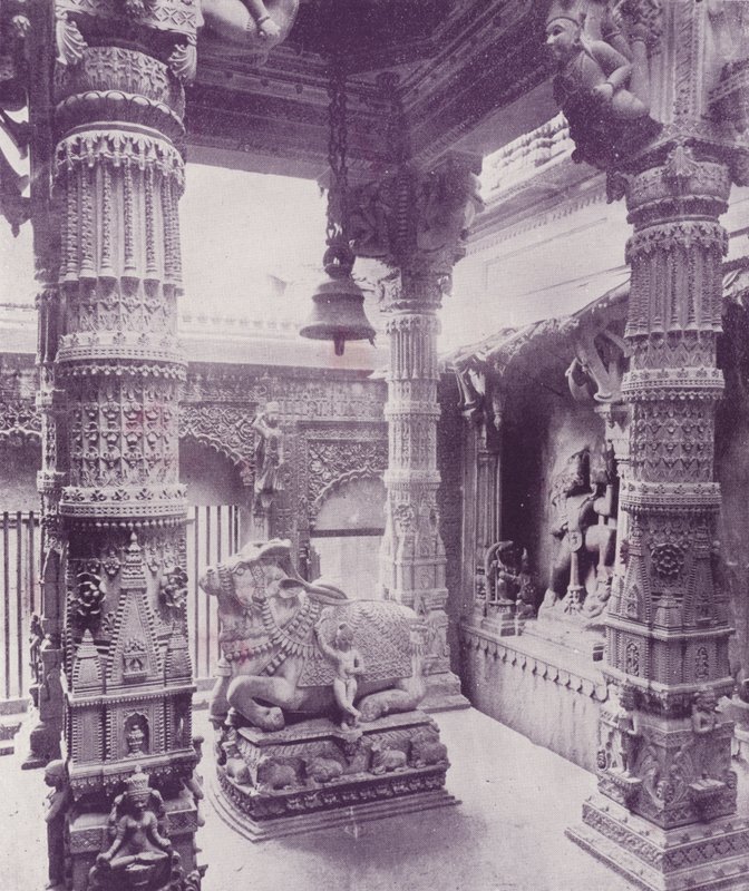 Chrám Gosain, Benares od English Photographer
