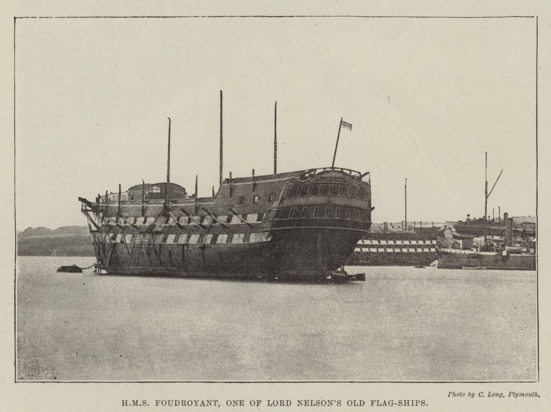 HMS Foudroyant, jedna ze starých vlajkových lodí lorda Nelsona od English Photographer