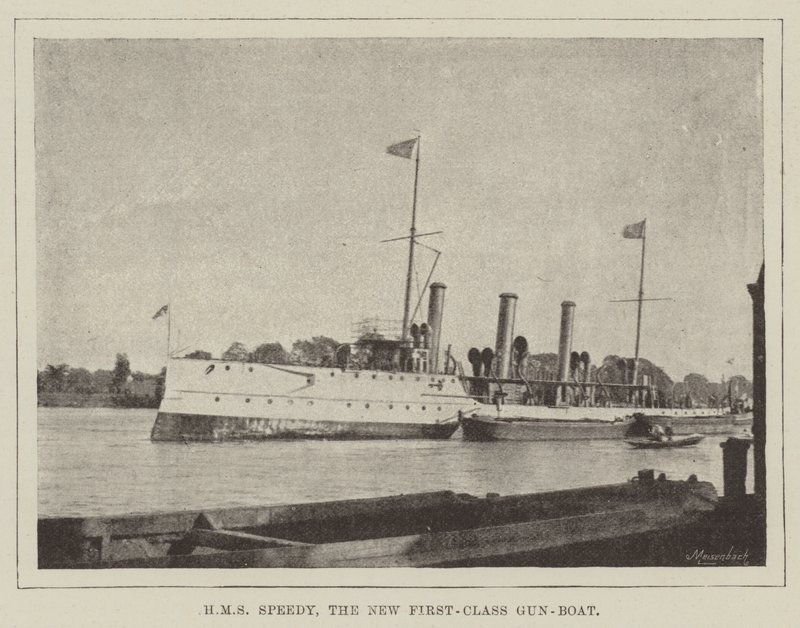 HMS Speedy, nový prvotřídní dělový člun od English Photographer