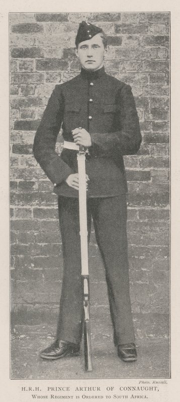 Jeho královská výsost princ Arthur z Connaughtu, jehož pluk je nařízen do Jižní Afriky od English Photographer