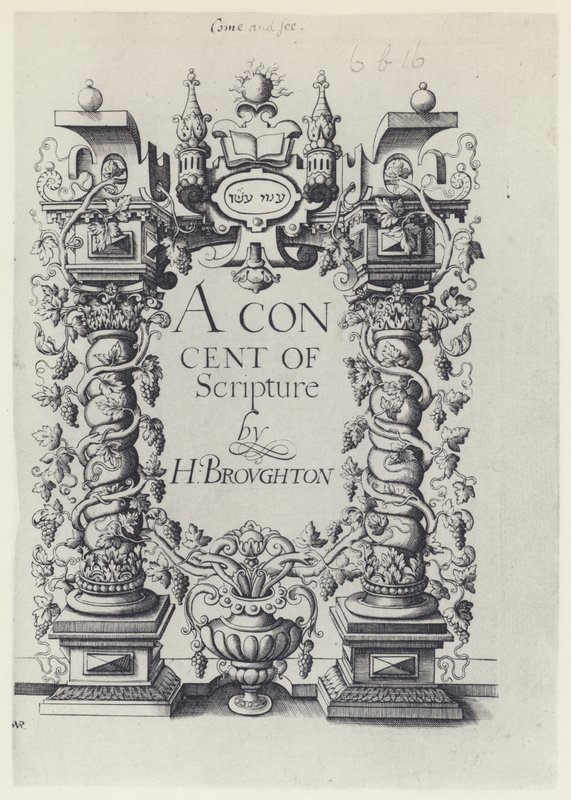 H Broughton, A Concent of Scripture, G Simson a W White 1590 (černobílá fotografie) od English Photographer