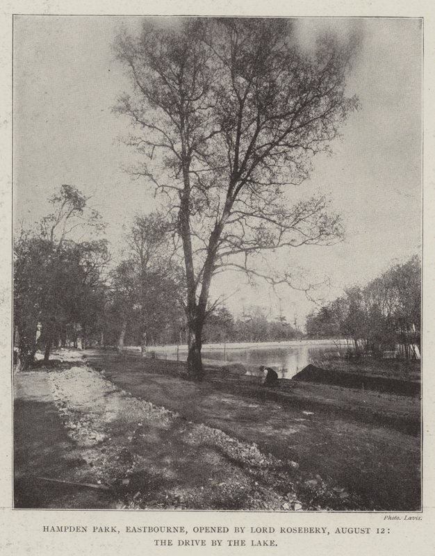 Hampden Park, Eastbourne, otevřen lordem Roseberym, 12. srpna, Drive by the Lake od English Photographer