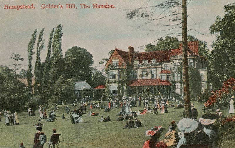 Hampstead, Golders Hill, The Mansion. Pohlednice odeslaná 18. srpna 1913. od English Photographer