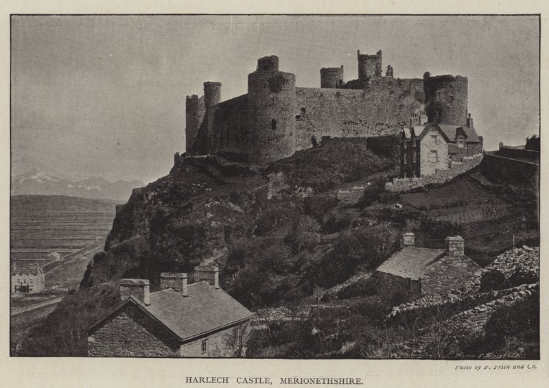 Hrad Harlech, Merionethshire od English Photographer