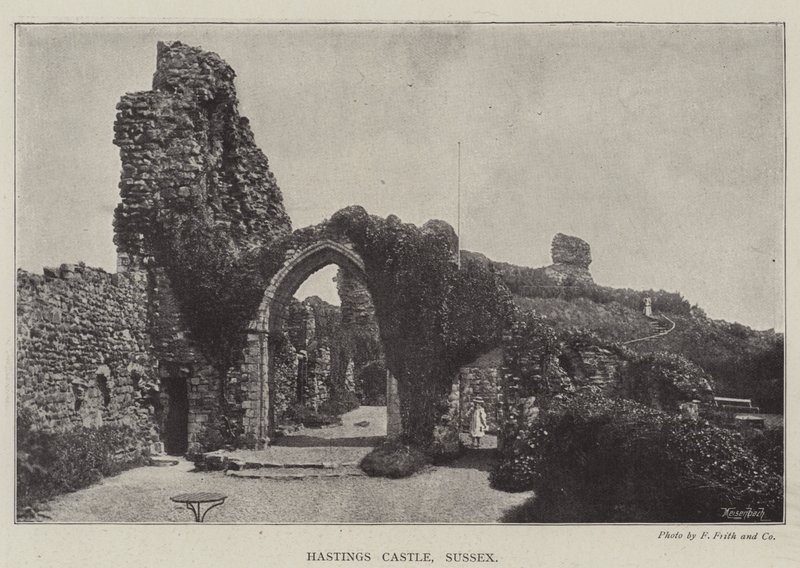 Hrad Hastings, Sussex od English Photographer