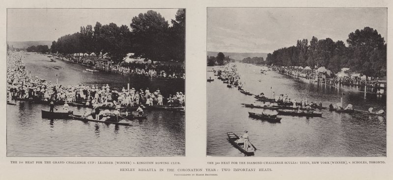 Henley Regatta v korunovačním roce, dvě důležité rozjížďky od English Photographer