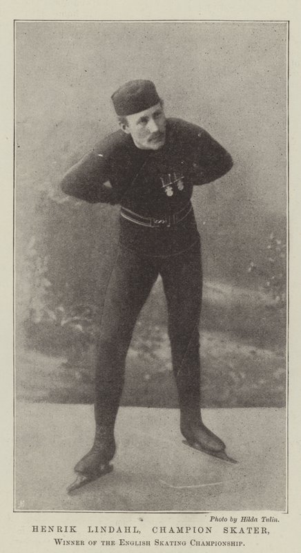Henrik Lindahl, mistr bruslařů, vítěz anglického mistrovství v bruslení od English Photographer