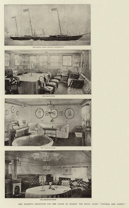 Odjezd Jejího Veličenstva na jih Francie, Royal Yacht Victoria and Albert od English Photographer