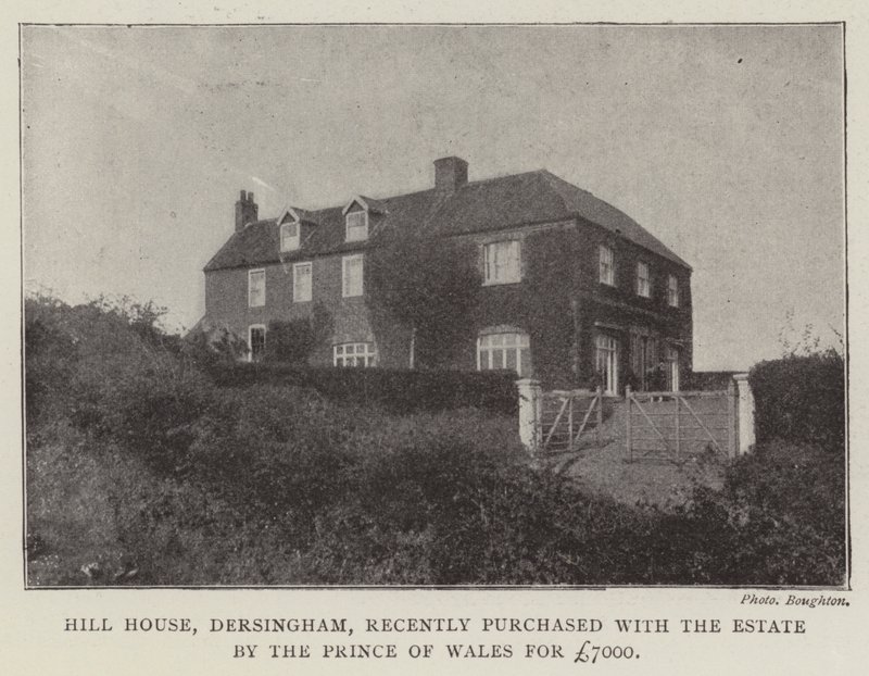 Hill House, Dersingham, nedávno koupil s panstvím princ z Walesu za 7000 liber od English Photographer
