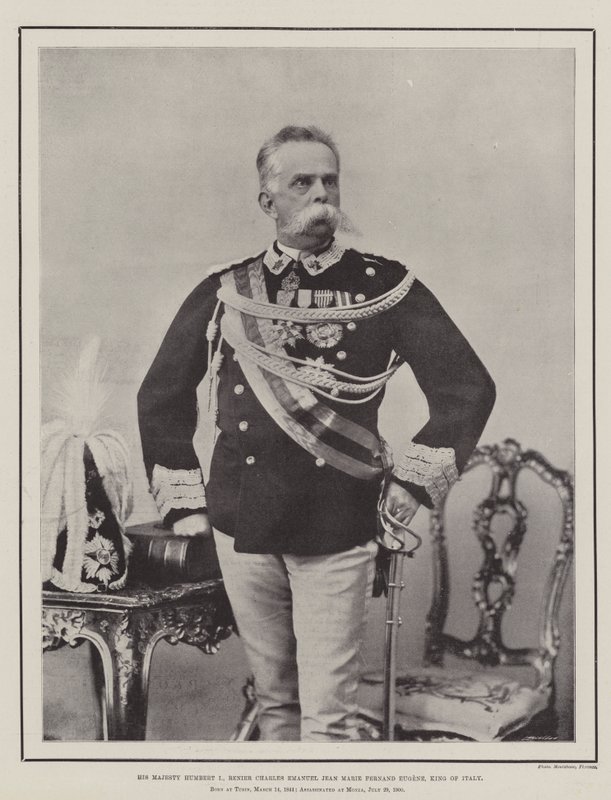 Jeho Veličenstvo Humbert I., Renier Charles Emanuel Jean Marie Fernand Eugene, král italský od English Photographer