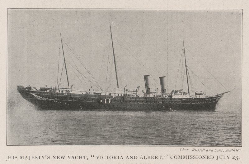 Jeho Veličenstvo Nová jachta, Victoria a Albert, uvedena do provozu 23. července od English Photographer