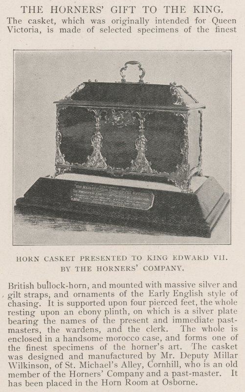 Horn Casket darovaný králi Edwardovi VII společností Horners od English Photographer