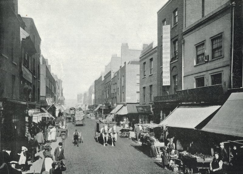 Hoxton, Pitfield Street (černobílá fotografie) od English Photographer